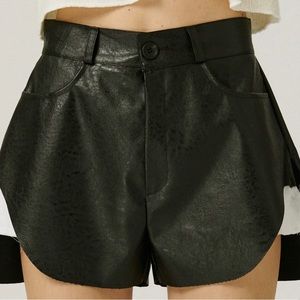 Lola overlay pleather short